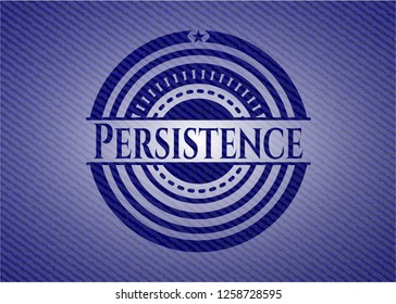 Persistence badge with jean texture