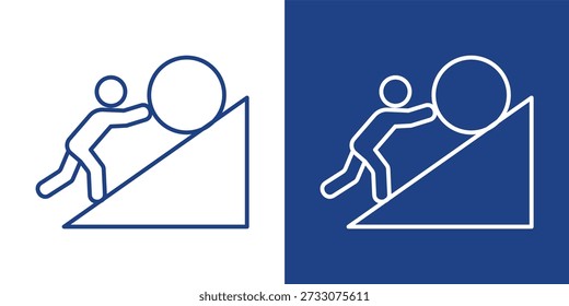 Persistence Blue e White Icon Style Collection