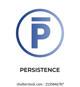 Persistence Cryptocurrency token icon. XPRT token symbol. Cryptocurrency vector icon. Flat Vector illustration - Vector