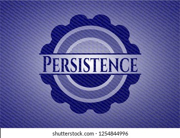 Persistence emblem with denim texture