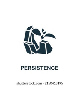 Persistence icon. Monochrome simple Business Motivation icon for templates, web design and infographics