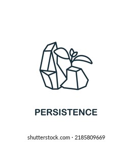 Persistence Icon. Monochrome Simple Business Motivation Icon For Templates, Web Design And Infographics