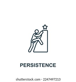 Persistence icon. Monochrome simple Project Planning icon for templates, web design and infographics