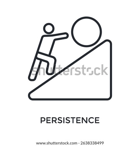 Persistence Icon Outline Style. Vector Illustration For Graphic Design