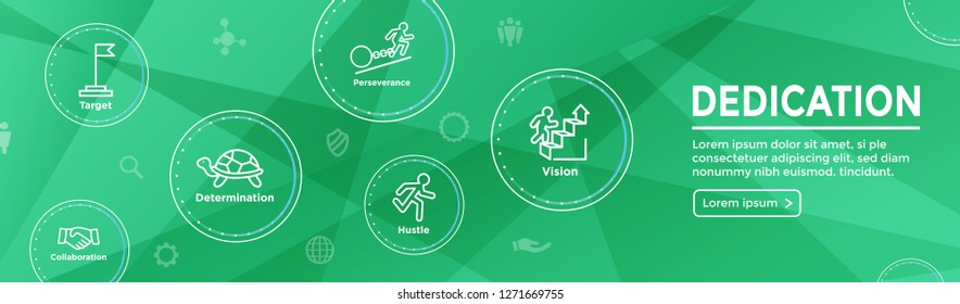 Persistence icon set w person climbing hill or mountain and persevering