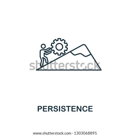 Persistence icon. Thin outline creative Persistence design from soft skills collection. Web design, apps, software and print usage.