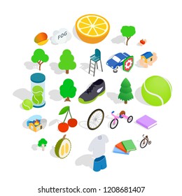 Persistence icons set. Isometric set of 25 persistence vector icons for web isolated on white background