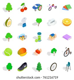 Persistence icons set. Isometric set of 25 persistence vector icons for web isolated on white background