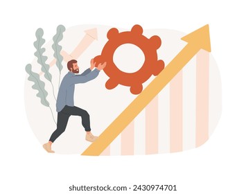 Persistence isolated concept vector illustration. Perseverance, personal quality, persistent action, motivation in sport, business persistence, determination to achieve goal vector concept.