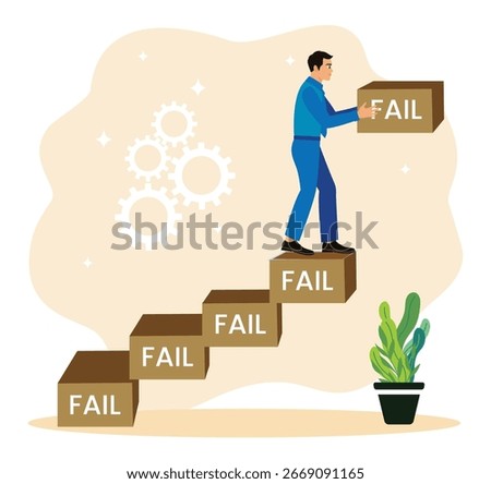 Persistence and success. Ambitious and persistent entrepreneurs build success from failure.