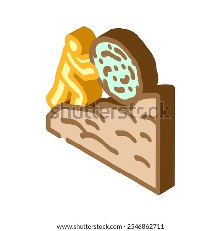 persistence success life isometric icon vector. persistence success life sign. isolated symbol illustration