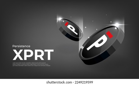 Persistence (XPRT) coin crypto currency themed banner.