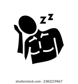 persistent fatigue disease symptom glyph icon vector. persistent fatigue disease symptom sign. isolated symbol illustration
