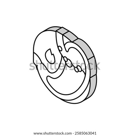 persistent heartburn disease symptom isometric icon vector. persistent heartburn disease symptom sign. isolated symbol illustration