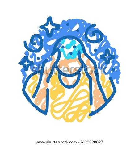 persistent hiccups disease symptom doodle icon sketch vector. persistent hiccups disease symptom sign. isolated symbol illustration