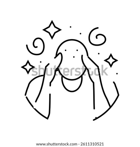 persistent hiccups disease symptom line icon vector. persistent hiccups disease symptom sign. isolated contour symbol black illustration