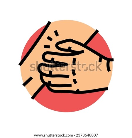 persistent itching disease symptom color icon vector. persistent itching disease symptom sign. isolated symbol illustration