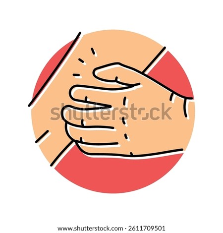 persistent itching disease symptom color icon vector. persistent itching disease symptom sign. isolated symbol illustration
