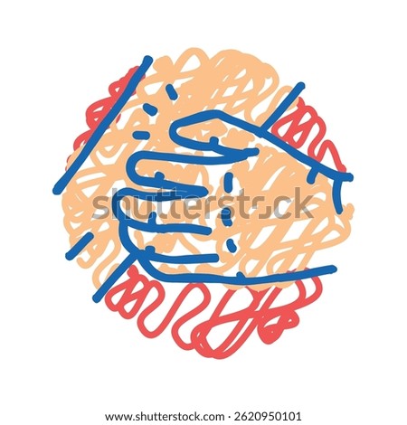 persistent itching disease symptom doodle icon sketch vector. persistent itching disease symptom sign. isolated symbol illustration