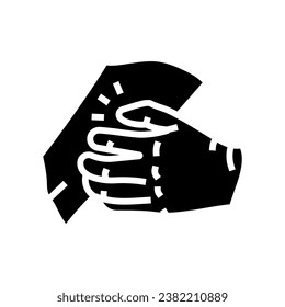 vector de icono de glifos sintomático de enfermedad de picor persistente. signo de síntoma de la enfermedad de picor persistente. ilustración de símbolo aislado