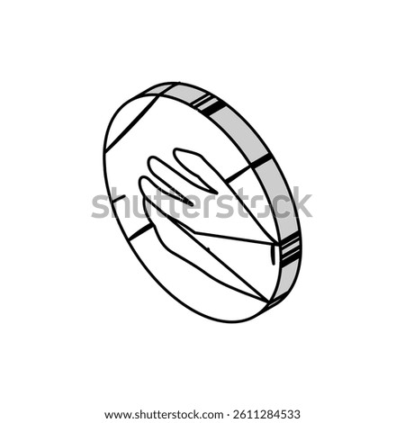persistent itching disease symptom isometric icon vector. persistent itching disease symptom sign. isolated symbol illustration