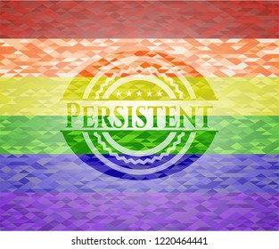 Persistent lgbt colors emblem 