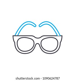 Persistent studies vector thin line stroke icon. Persistent studies outline illustration, linear sign, symbol isolated concept.