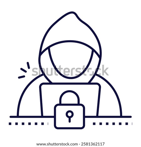Persistent Threat Icon, Backdoor Access and Hidden Cyber Attack Symbol