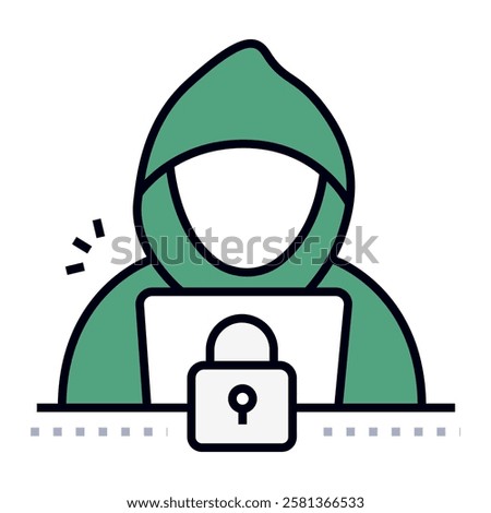 Persistent Threat Icon, Backdoor Access and Hidden Cyber Attack Symbol