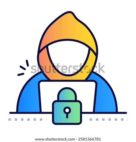 Persistent Threat Icon, Backdoor Access and Hidden Cyber Attack Symbol
