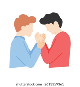 A person apologizing to another, symbolizing forgiveness in a relationship