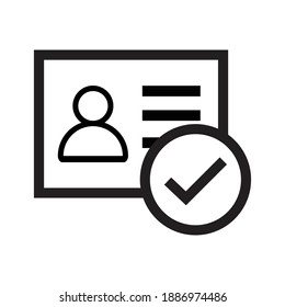 person apply somewhere. check symbol