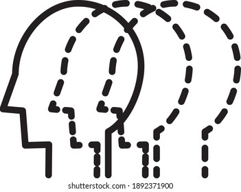 Eine Person mit Pfeil symbolisiert proaktives Symbol, Vektorgrafik