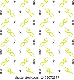 Person athletic trendy multicolor repeating pattern vector illustration background design