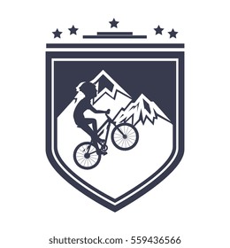 person avatar in bicycle vehicle isolated icon