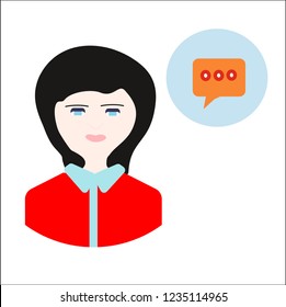 person avatar doctor message vector icon