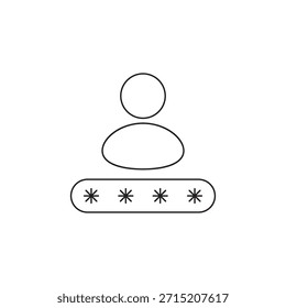 Avatar de persona con puntos de asteriscos de Contraseña ocultos