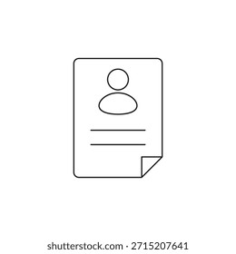 Avatar de persona en una página de documento de papel