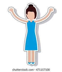 person avatar protest isolated icon vector illustration design