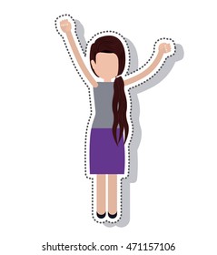 person avatar protest isolated icon vector illustration design