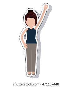 person avatar protest isolated icon vector illustration design