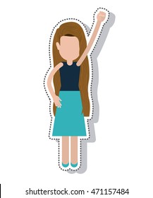 person avatar protest isolated icon vector illustration design