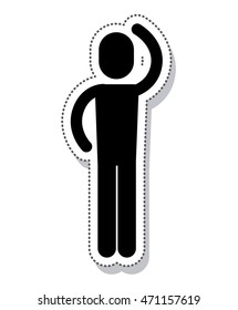person avatar protest isolated icon vector illustration design