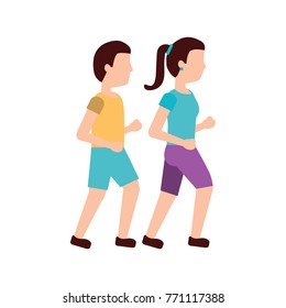 person avatar running or jogging icon image 
