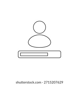 Avatar de persona con barra de Estado para procesamiento