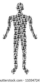 Person person avatar. Vector person icons are composed into man mosaic.