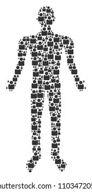Person person avatar. Vector person icons are organized into man combination.