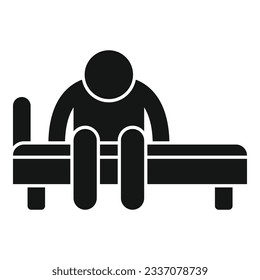 Person awake icon simple vector. Sleep problem. Stress man