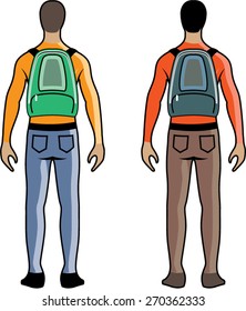 Person with Backpack vector
