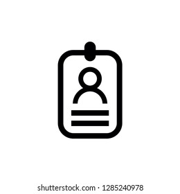 Person badge card vector flat